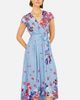 Yumi Yumi Floral Mirror Dip Hem Wrap Dress - 2