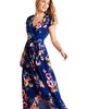 Yumi Yumi Floral Print Dipped Hem Wrap Midi Dress - 3