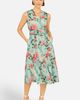 Yumi Yumi Floral Print Mesh Stretch Midi Dress - 1