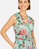 Yumi Yumi Floral Print Mesh Stretch Midi Dress - 5