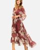 Yumi Yumi Floral Print Midi Wrap Dress - 1
