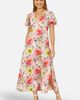 Yumi Yumi Floral Puffed Sleeve Midi Dress - 1
