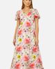 Yumi Yumi Floral Puffed Sleeve Midi Dress - 3