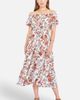 Yumi Yumi Floral Ruched Waist Midi Dress - 1