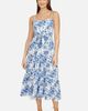 Yumi Yumi Floral Strappy Tie Front Midi Dress - 1