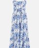 Yumi Yumi Floral Strappy Tie Front Midi Dress - 2
