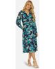 Yumi Yumi Floral V-Neck Long Sleeves Wrap Dress - 1