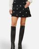 Yumi Yumi Flower Embroidered Cord Mini Skirt - 1