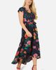 Yumi Yumi Flower Print Wrap Midi Dress - 2