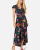 Yumi Yumi Flower Print Wrap Midi Dress - 5