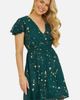 Yumi Yumi Foil Star Print Wrap Skater Dress - 3