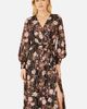 Yumi Yumi Foiled Floral Print Wrap Midi Dress - 2
