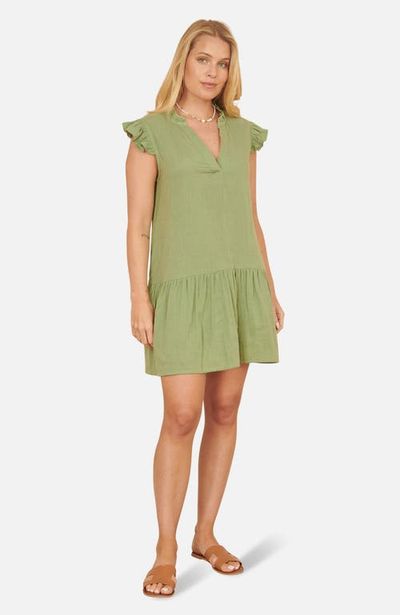 Yumi Yumi Frill Sleeve Double Cotton Tunic Dress