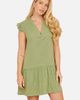 Yumi Yumi Frill Sleeve Double Cotton Tunic Dress - 3