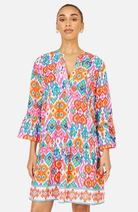 Yumi Yumi Ikat Print Beach Tunic Dress
