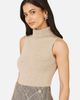 Yumi Yumi Knitted Roll Neck Sleeveless Jumper - 1