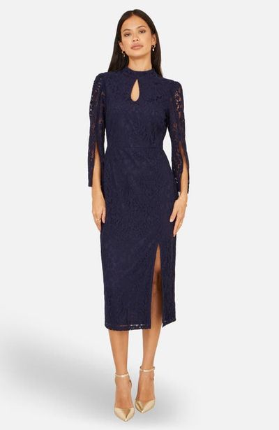 Yumi Yumi Lace Fitted Midi Dress