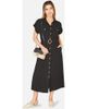 Yumi Yumi Linen Look Midi Shirt Dress - 1
