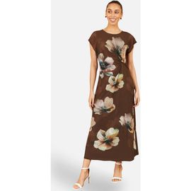 Yumi Yumi Mesh Floral Midi Dress