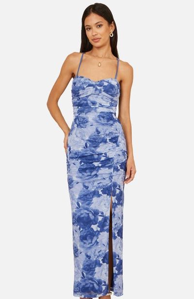 Yumi Yumi Mesh Ruched Midi Dress