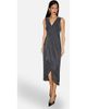 Yumi Yumi Metallic Pleated Frill Wrap Midi Dress - 1