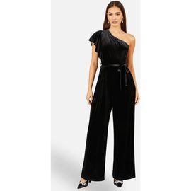 Yumi Yumi One Shoulder Velvet Jumpsuit
