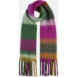 Yumi Yumi Oversize Brushed Fringe Checked Scarf