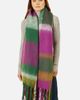 Yumi Yumi Oversize Brushed Fringe Checked Scarf - 2