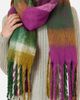 Yumi Yumi Oversize Brushed Fringe Checked Scarf - 4