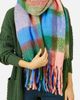 Yumi Yumi Oversize Fringe Checked Scarf - 5