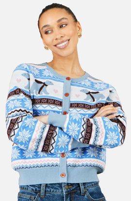 Yumi Yumi Polar Bear Fairisle Cardigan