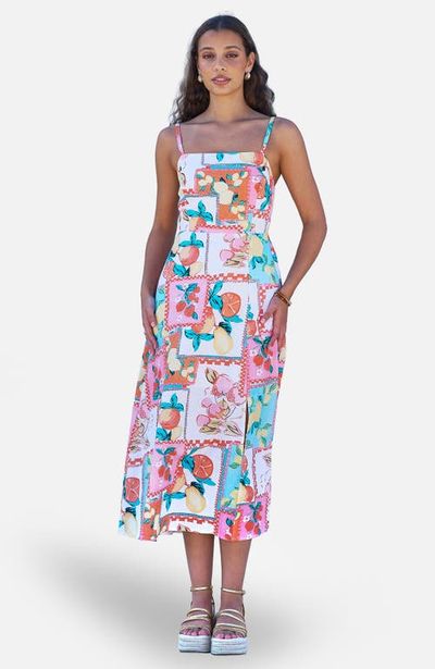 Yumi Yumi Printed Midi Sun Dress