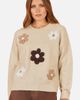 Yumi Yumi Relaxed Crochet Flower Jumper - 1