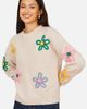 Yumi Yumi Relaxed Flower Embroidered Jumper - 1