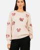 Yumi Yumi Relaxed Knit Sequin Bow Jumper - 1