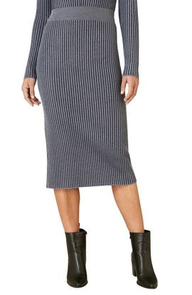 Yumi Yumi Ribbed Knitted Midi Skirt