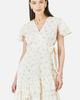 Yumi Yumi Rose Print Wrap Over Frill Dress - 1