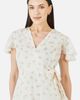 Yumi Yumi Rose Print Wrap Over Frill Dress - 5