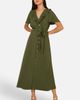 Yumi Yumi Ruffle Collar Midi Shirt Dress - 2