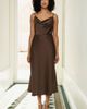 Yumi Yumi Satin Cowl Neck Midi Slip Dress - 3