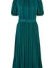 Yumi Yumi Satin Pleated Stripe Midi Dress - 2