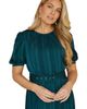 Yumi Yumi Satin Pleated Stripe Midi Dress - 3