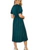 Yumi Yumi Satin Pleated Stripe Midi Dress - 5