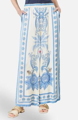 Yumi Yumi Satin Print Placement Relaxed Trousers