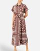 Yumi Yumi Scarf Print Midi Shirt Dress - 1
