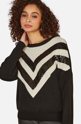 Yumi Yumi Sequin Embellished Knitted Jumper
