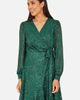 Yumi Yumi Sequin Long Sleeve Frill Wrap Dress - 2