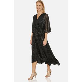 Yumi Yumi Sequin Midi Wrap Dress