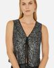Yumi Yumi Sequin Tie Front Waistcoat Top - 1