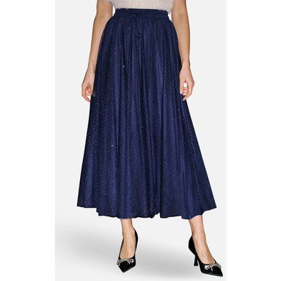 Yumi Yumi Sparkle Print Mesh Maxi Skirt